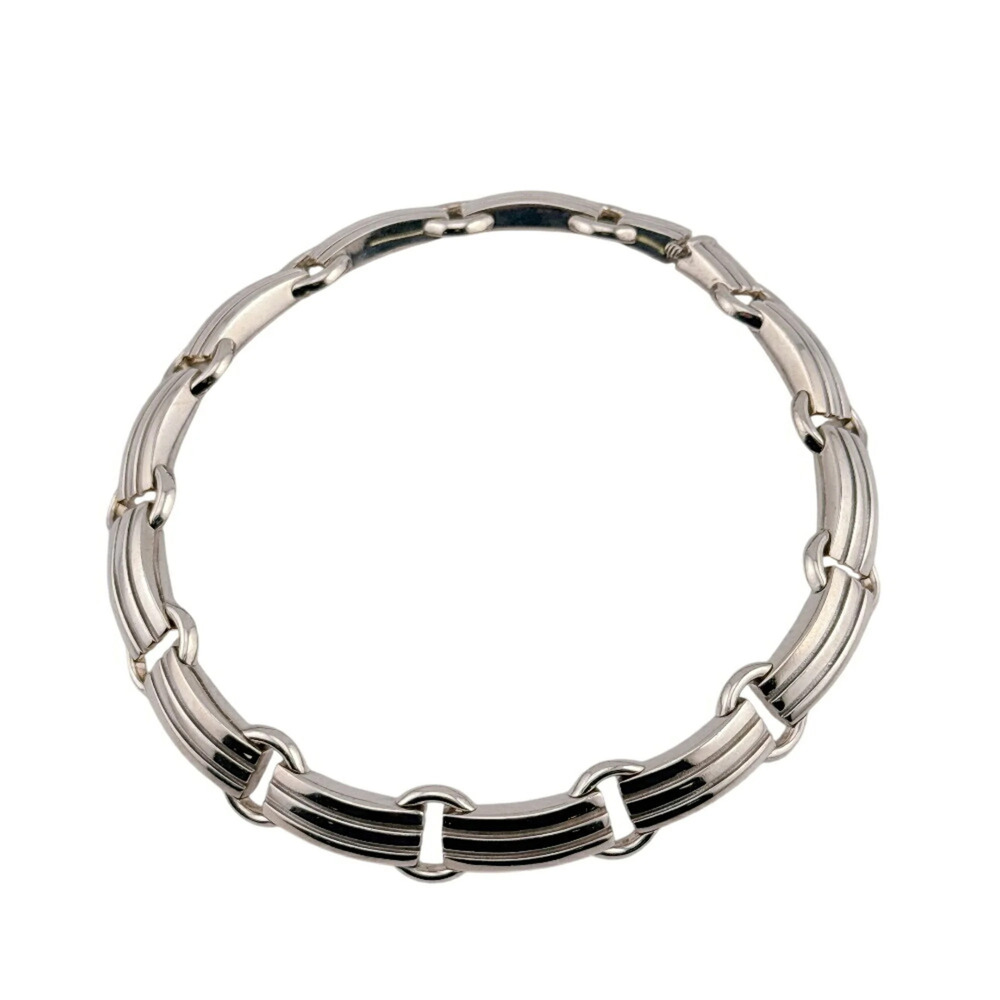 TIFFANY&Co. Tiffany Atlas Groove Link Necklace Chain Silver